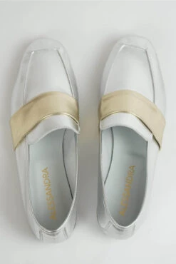 Art. 06 Loafer In Nappa Argento/Platino -Deux Amies Shop alessandra accessory art 06 loafer in nappa argento platino 31050820354102