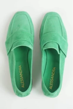 Art. 06 Loafer In Suede Emerald -Deux Amies Shop alessandra accessory art 06 loafer in suede emerald 31050832150582