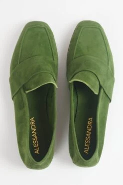 Art. 06 Loafer In Suede Verde -Deux Amies Shop alessandra accessory art 06 loafer in suede verde 31050842341430