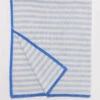 Baby Cashmere Blanket In Lagoon, Blue White Stripe