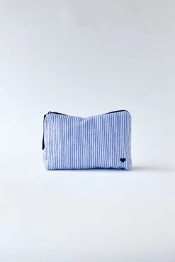 Cosmetic Bag In Blue Stripe