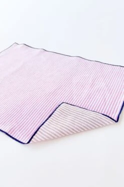Placemats In Pink/Beige Stripe 8 Placemats In Pink/Beige Stripe -Deux Amies Shop alessandra accessory placemats in pink beige stripe 40056318951718