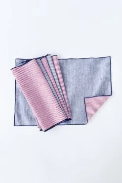 Placemats In Red/Navy Stripe