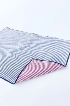 Placemats In Red/Navy Stripe -Deux Amies Shop alessandra accessory placemats in red navy stripe 40056319803686