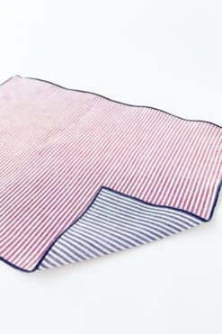 Placemats In Red/Navy Stripe -Deux Amies Shop alessandra accessory placemats in red navy stripe 40056319869222