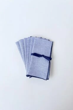 Serviettes In Blue Stripe