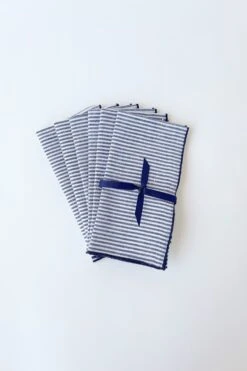 Serviettes In Navy Stripe