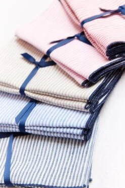 Serviettes In Pink Stripe -Deux Amies Shop alessandra accessory serviettes in pink stripe 40062769463590