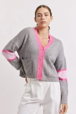 Addison Cashmere Cardi In Confetti -Deux Amies Shop alessandra cardigan addison cashmere cardi in confetti 41228013338918