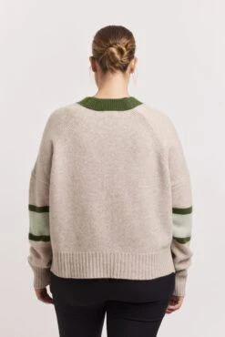 Addison Cashmere Cardi In Lightweight Beige -Deux Amies Shop alessandra cardigan addison cashmere cardi in lightweight beige 41228011733286