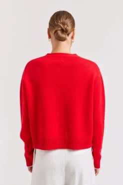 Betty Cardi In Fire Engine -Deux Amies Shop alessandra cashmere cardigan betty cardi in fire engine 40952660033830