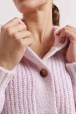 Montreal Mohair Cardi In Musk -Deux Amies Shop alessandra cashmere cardigan montreal mohair cardi in musk 41059927130406