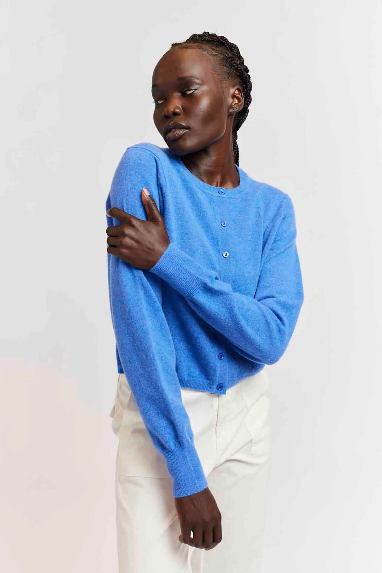 Sophia Cashmere Cardi In Lagoon 1 Sophia Cashmere Cardi In Lagoon