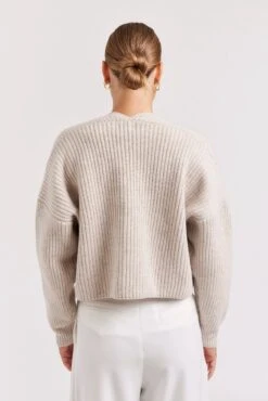 Vivi Cardi In Porridge -Deux Amies Shop alessandra cashmere cardigan vivi cardi in porridge 40953905905958