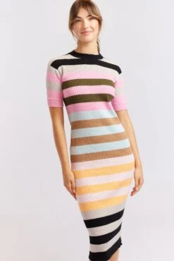 All Sorts Cotton Dress In Cactus