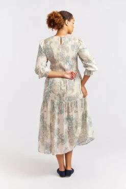 Julietta Cotton Silk Dress In Wheaten Aster -Deux Amies Shop alessandra cashmere dresses julietta cotton silk dress in wheaten aster 40471401005350