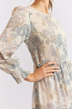 Julietta Cotton Silk Dress In Wheaten Aster -Deux Amies Shop alessandra cashmere dresses julietta cotton silk dress in wheaten aster 40471403266342