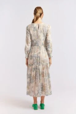 Julietta Cotton Silk Dress In Wheaten Aster -Deux Amies Shop alessandra cashmere dresses julietta cotton silk dress in wheaten aster 40471403495718