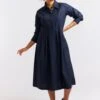 Juniper Poplin Dress In Navy