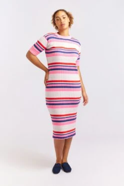 Moritz Cotton Dress In Musk -Deux Amies Shop alessandra cashmere dresses moritz cotton dress in musk 40440268095782