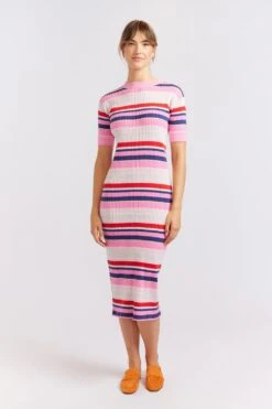 Moritz Cotton Dress In Musk -Deux Amies Shop alessandra cashmere dresses moritz cotton dress in musk 40440272027942