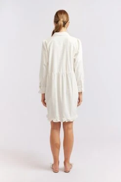 Willow Corduroy Dress In Ivory -Deux Amies Shop alessandra cashmere dresses willow corduroy dress in ivory 40425055060262