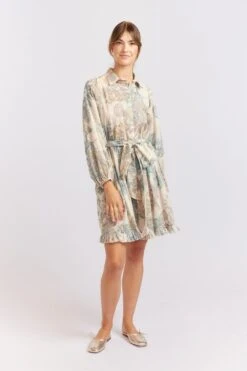 Willow Cotton Silk Dress In Wheaten Aster 9 Willow Cotton Silk Dress In Wheaten Aster -Deux Amies Shop alessandra cashmere dresses willow cotton silk dress in wheaten aster 40461748011302