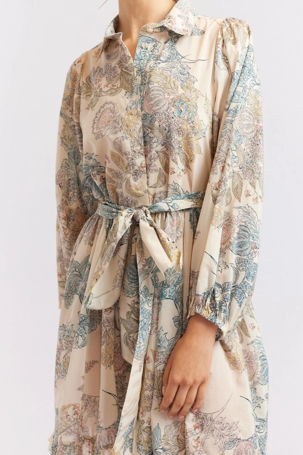 Willow Cotton Silk Dress In Wheaten Aster 4 Willow Cotton Silk Dress In Wheaten Aster - Image 4