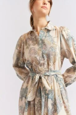 Willow Cotton Silk Dress In Wheaten Aster 8 Willow Cotton Silk Dress In Wheaten Aster -Deux Amies Shop alessandra cashmere dresses willow cotton silk dress in wheaten aster 40461748273446