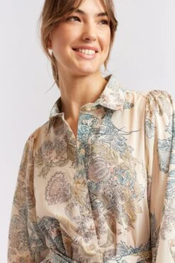 Willow Cotton Silk Dress In Wheaten Aster 11 Willow Cotton Silk Dress In Wheaten Aster -Deux Amies Shop alessandra cashmere dresses willow cotton silk dress in wheaten aster 40461748568358