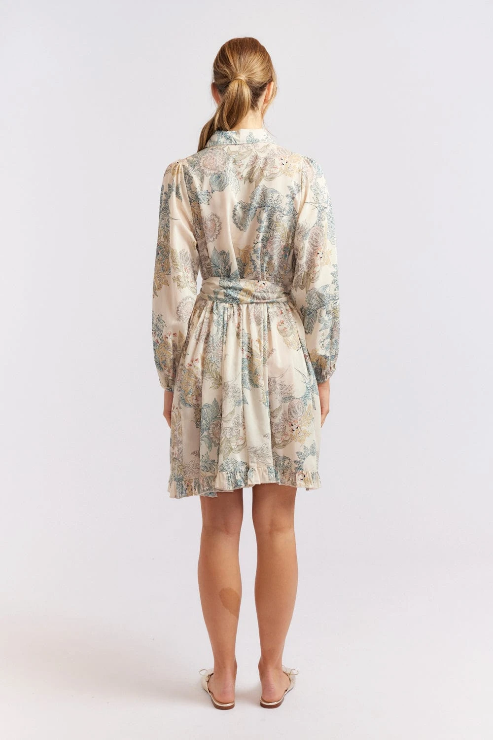 Willow Cotton Silk Dress In Wheaten Aster 6 Willow Cotton Silk Dress In Wheaten Aster - Image 6