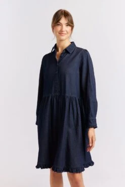 Willow Denim Dress In Indigo