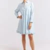 Willow Denim Dress In Pale Blue