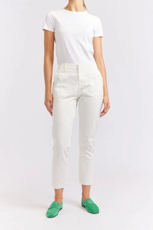 Cypress Cotton Pant In Ivory -Deux Amies Shop alessandra cashmere pants cypress cotton pant in ivory 40460780208422