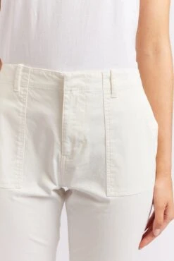 Cypress Cotton Pant In Ivory -Deux Amies Shop alessandra cashmere pants cypress cotton pant in ivory 40460780339494