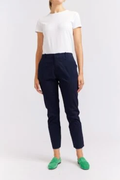 Cypress Cotton Pant In Navy 7 Cypress Cotton Pant In Navy -Deux Amies Shop alessandra cashmere pants cypress cotton pant in navy 40460789842214
