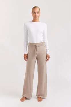 Jewel Cashmere Pant In Cobblestone