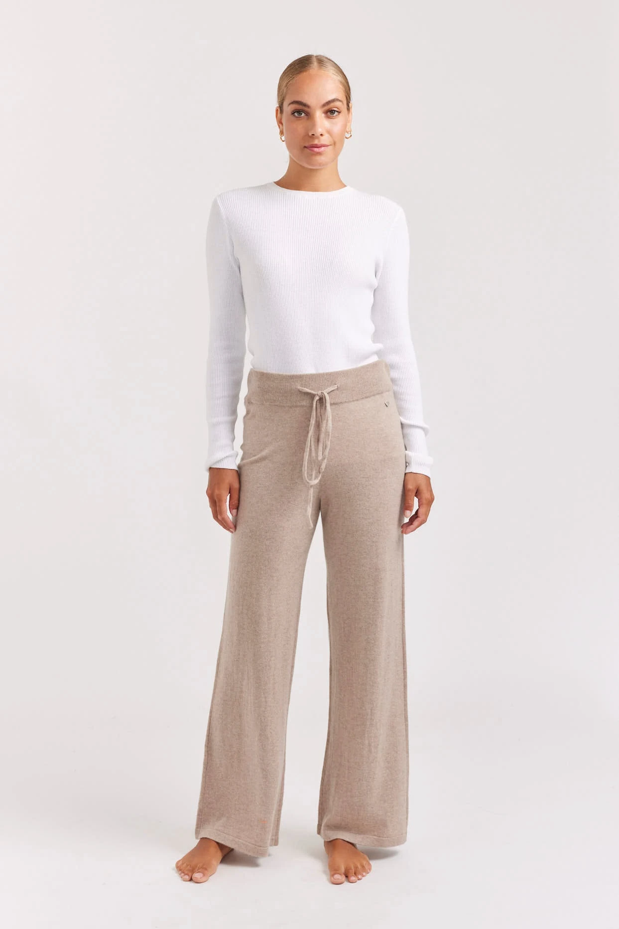 Jewel Cashmere Pant In Cobblestone 1 Jewel Cashmere Pant In Cobblestone