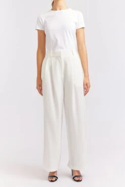 Laurel Blend Pant In Ivory -Deux Amies Shop alessandra cashmere pants laurel blend pant in ivory 40461424591142