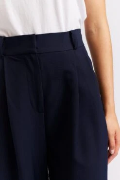 Laurel Blend Pant In Navy 8 Laurel Blend Pant In Navy -Deux Amies Shop alessandra cashmere pants laurel blend pant in navy 40461429899558