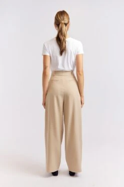 Laurel Blend Pant In Sand -Deux Amies Shop alessandra cashmere pants laurel blend pant in sand 40461434454310