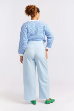 Laurel Blend Pant In Sky 11 Laurel Blend Pant In Sky -Deux Amies Shop alessandra cashmere pants laurel blend pant in sky 40461438452006