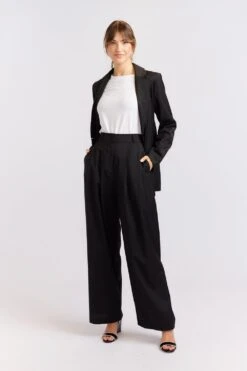 Laurel Wool Pant In Black -Deux Amies Shop alessandra cashmere pants laurel wool pant in black 40461595967782