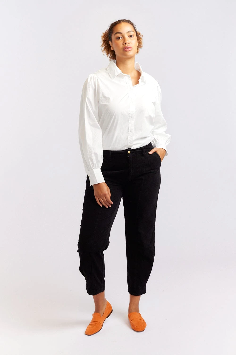 Plush Corduroy Pant In Black 2 Plush Corduroy Pant In Black - Image 2