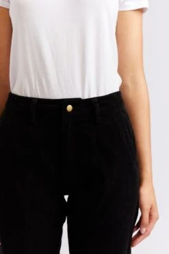 Plush Corduroy Pant In Black 12 Plush Corduroy Pant In Black -Deux Amies Shop alessandra cashmere pants plush corduroy pant in black 40425014067494