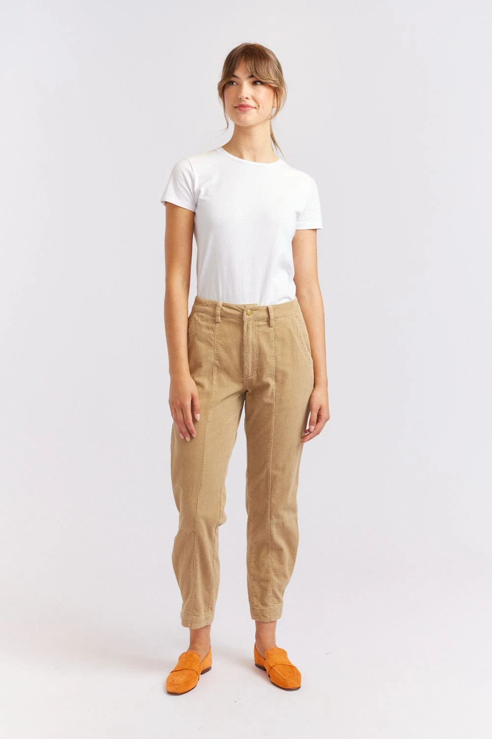 Plush Corduroy Pant In Sand 3 Plush Corduroy Pant In Sand - Image 3