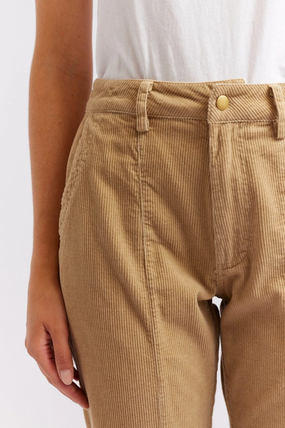 Plush Corduroy Pant In Sand 2 Plush Corduroy Pant In Sand - Image 2