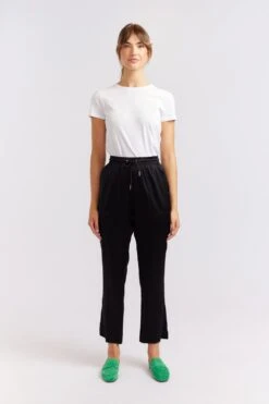 Savannah Silk Pant In Black -Deux Amies Shop alessandra cashmere pants savannah silk pant in black 40461291880742