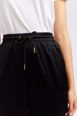 Savannah Silk Pant In Black -Deux Amies Shop alessandra cashmere pants savannah silk pant in black 40461292044582