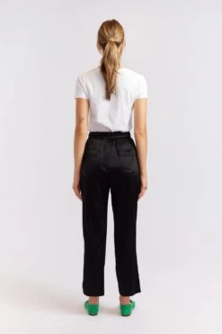 Savannah Silk Pant In Black -Deux Amies Shop alessandra cashmere pants savannah silk pant in black 40461292339494
